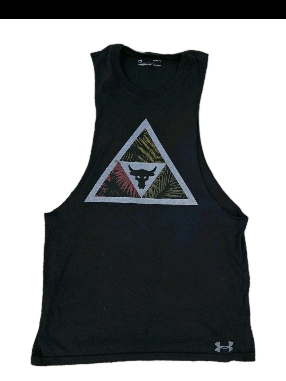 Under Armour Project Rock "Mana" Graphic Cutoff Tank Top - Men's Medium